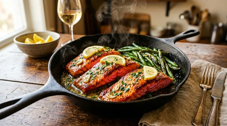 Lemon Garlic Butter Salmon with Green Beans 1