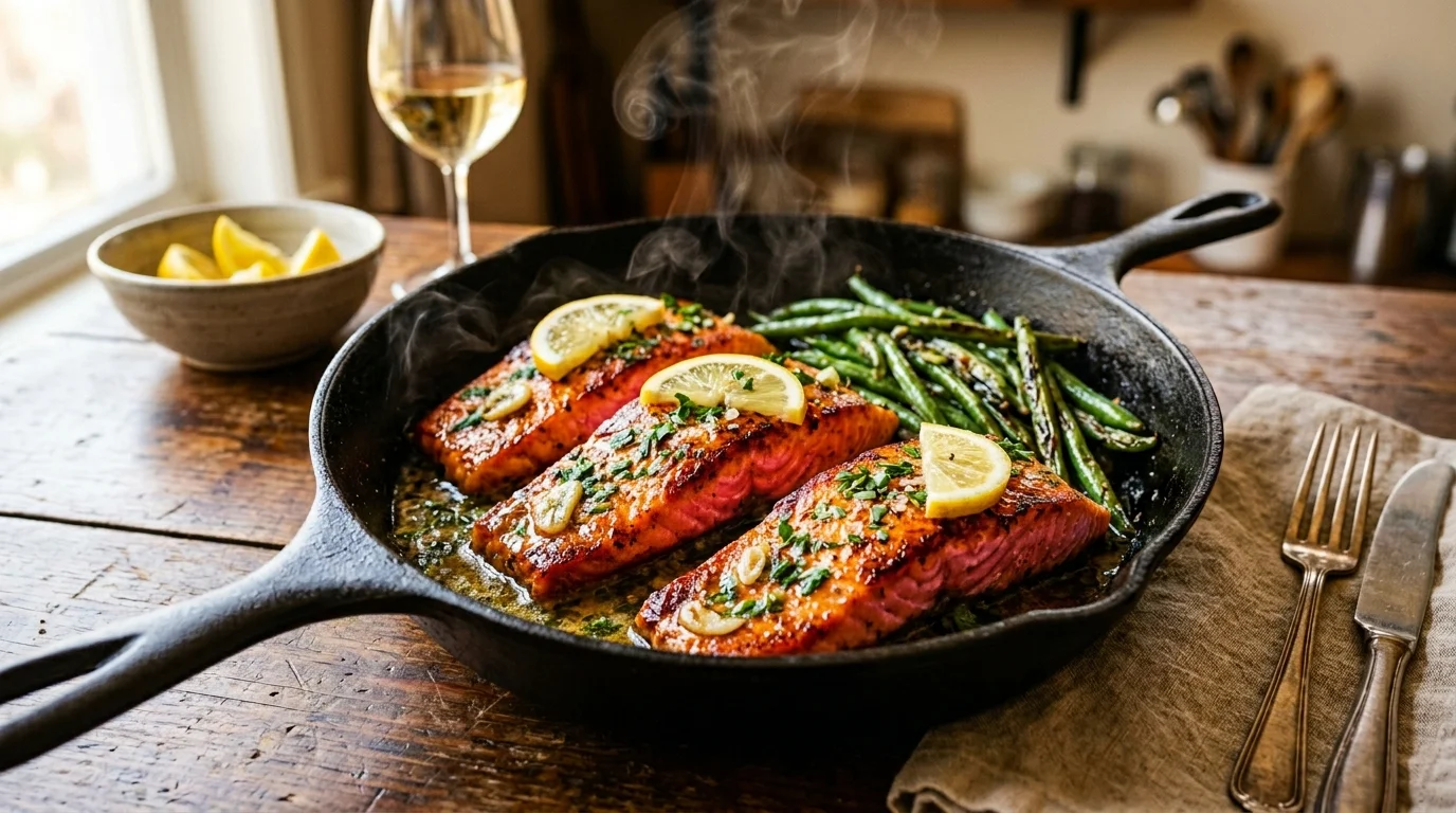Lemon Garlic Butter Salmon with Green Beans 1