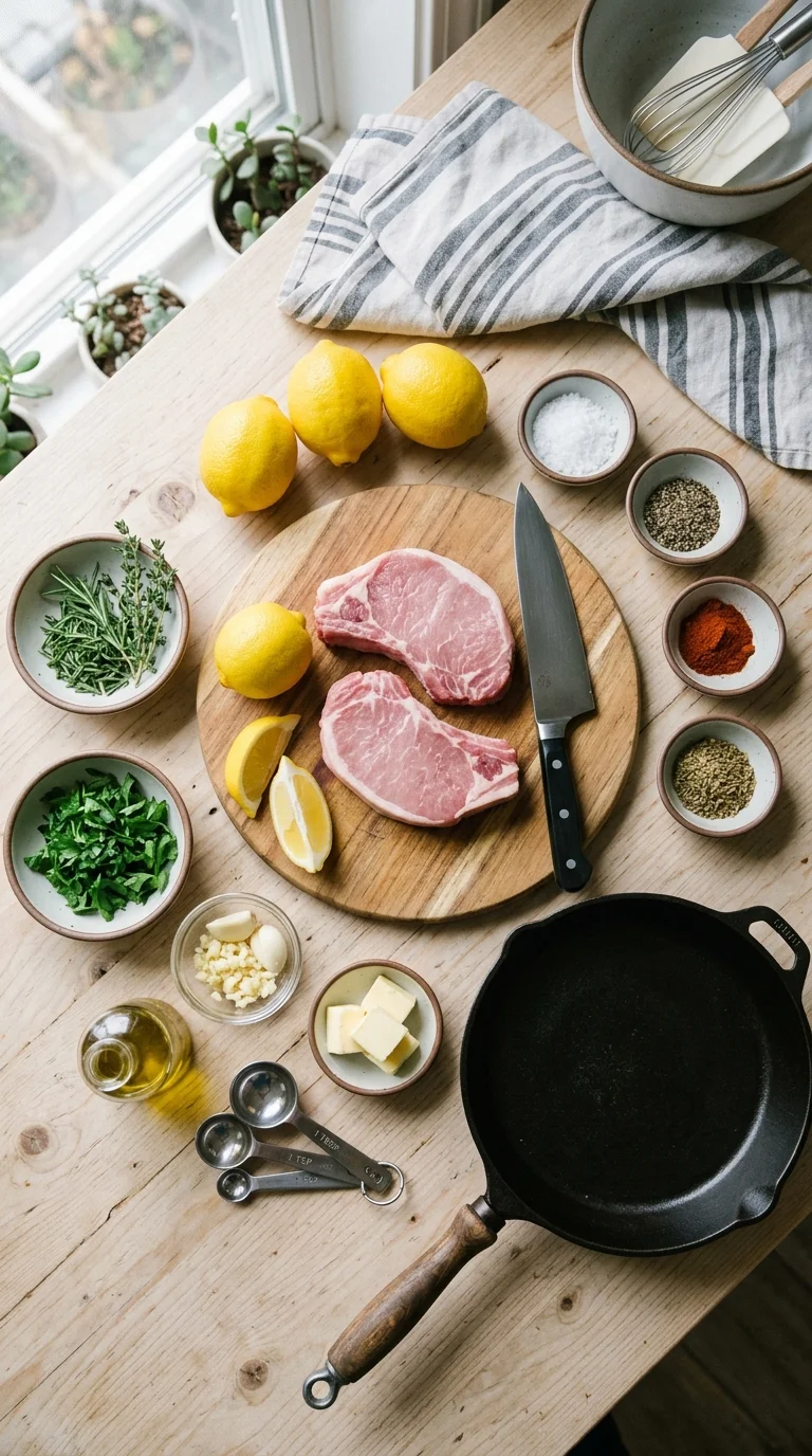 Lemon Herb Keto Pork Chops Recipe cooking