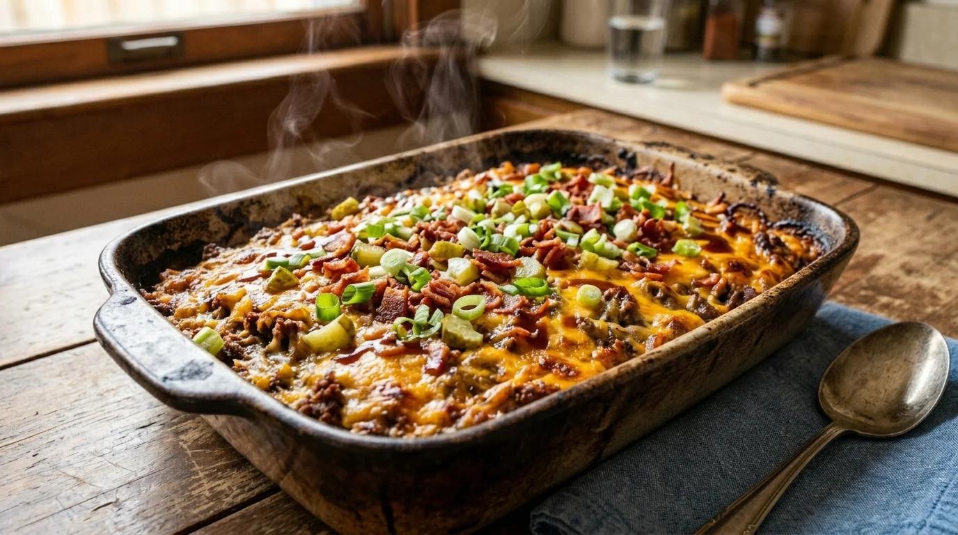 Low-Carb Bacon Cheeseburger Casserole