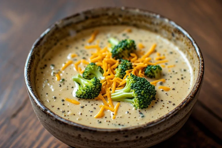 Low Carb Broccoli Cheddar Soup Recipe