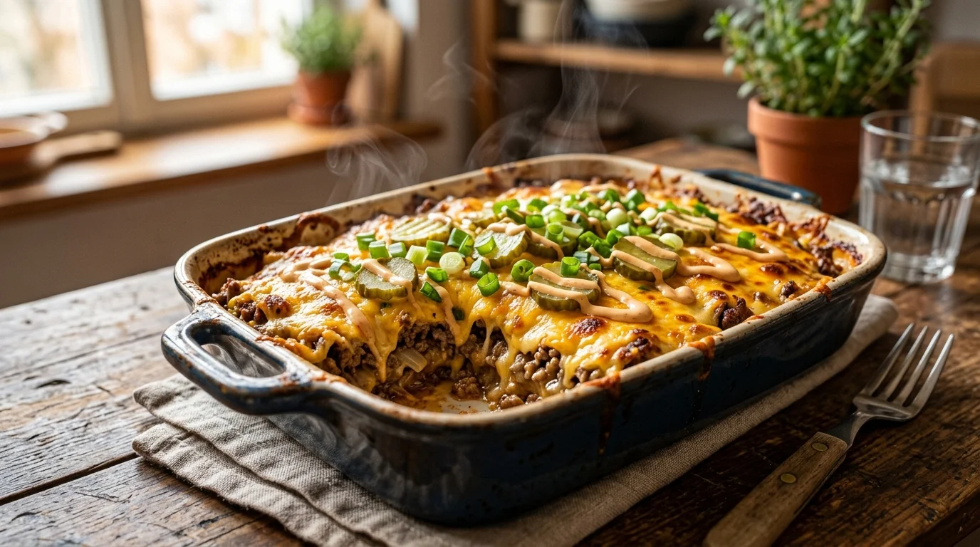 Low Carb Cheeseburger Casserole Recipe 1
