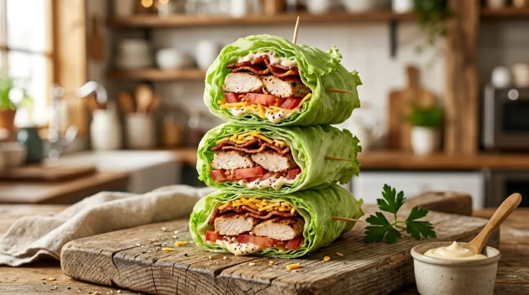 Low Carb Chicken Club Sandwich (Lettuce Wrap) 1