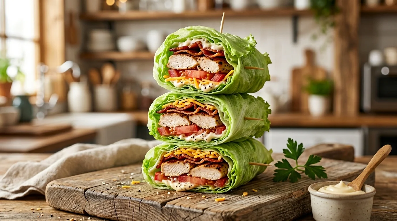 Low Carb Chicken Club Sandwich (Lettuce Wrap) 1