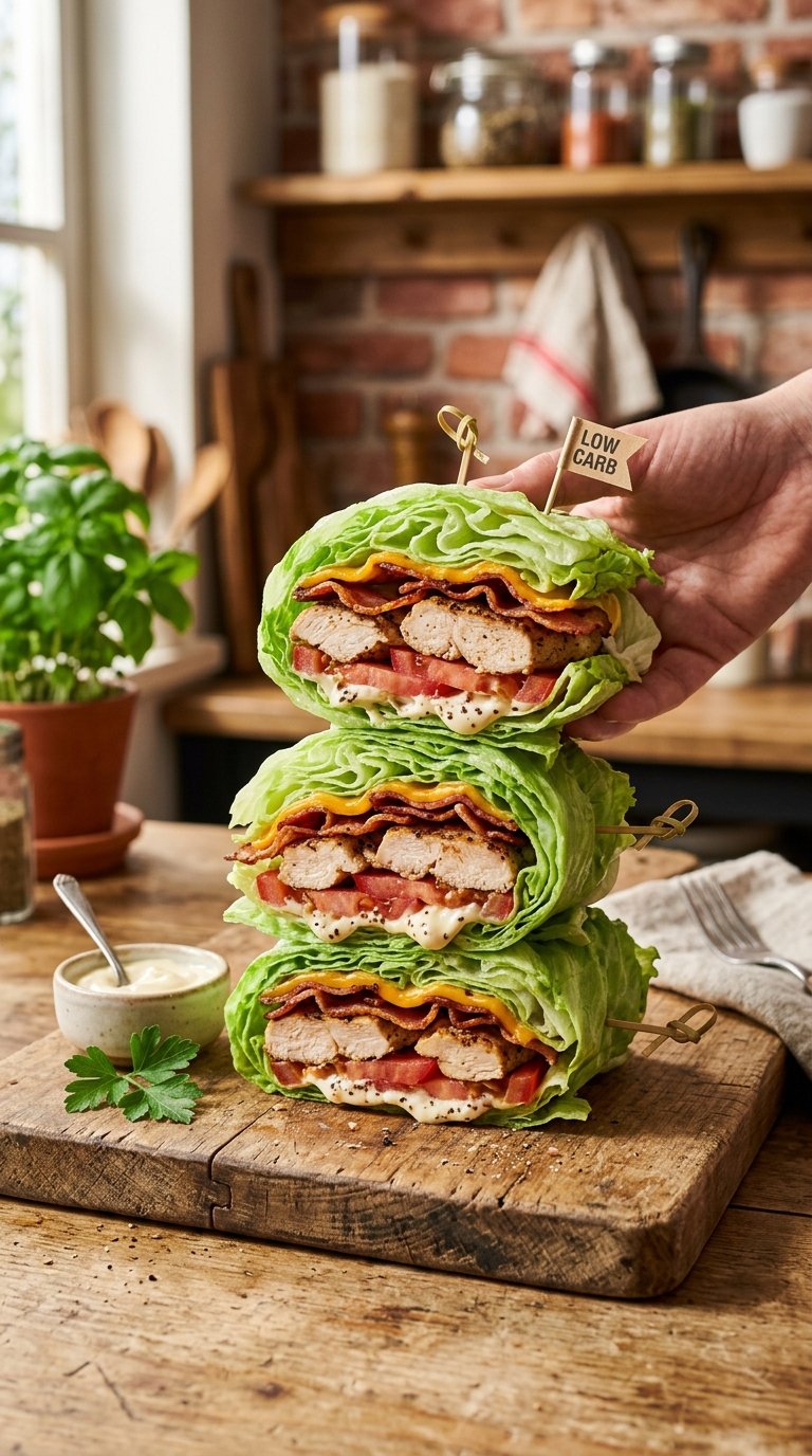 Low Carb Chicken Club Sandwich (Lettuce Wrap) looks 1