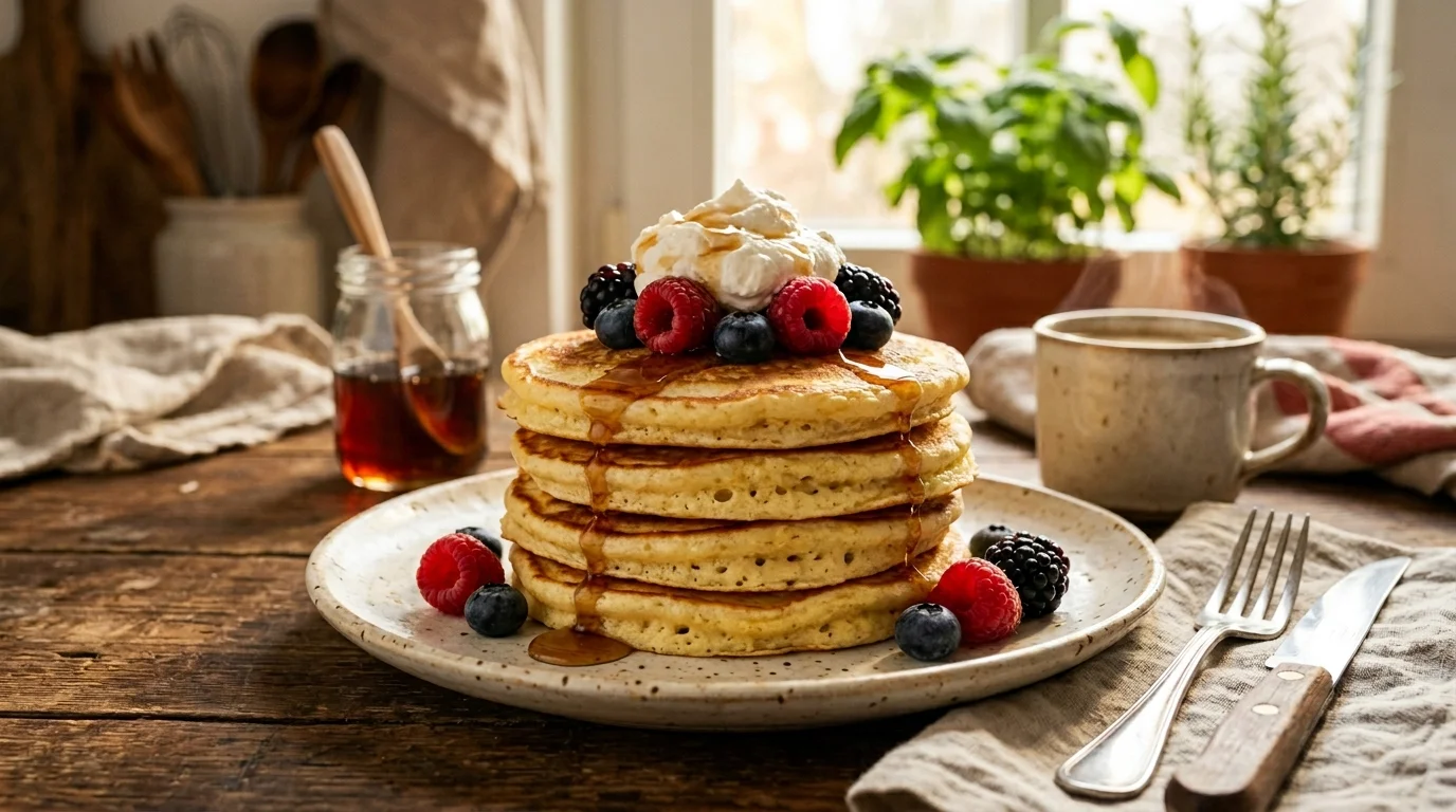 Low-Carb Cottage Cheese Protein Pancakes