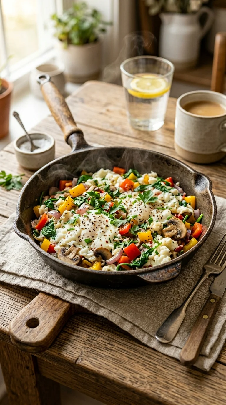 Low-Carb Egg White Veggie Scramble