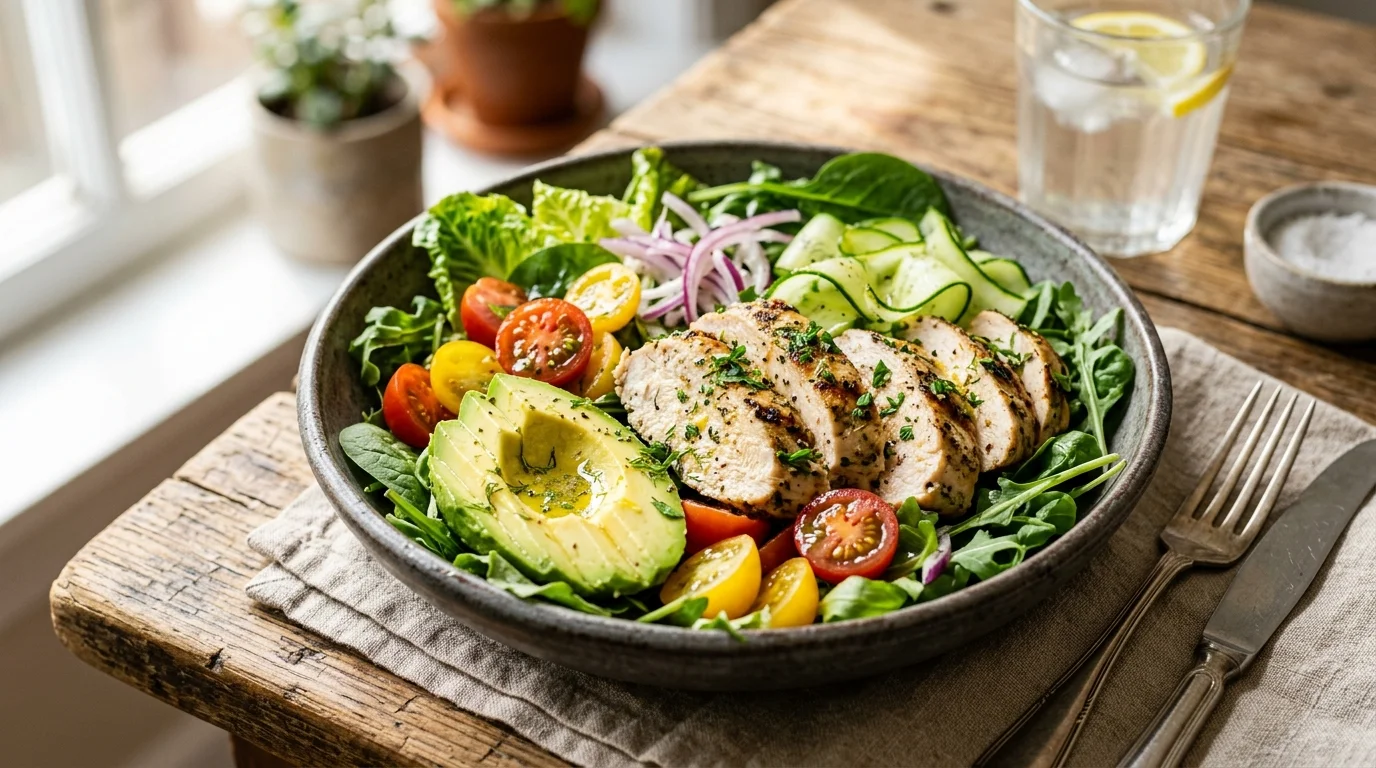 Low-Carb Grilled Chicken Avocado Salad