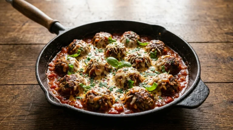 Low Carb Italian Beef Meatballs in Marinara