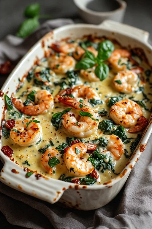 Low-Carb Shrimp Tuscan Bake Recipe