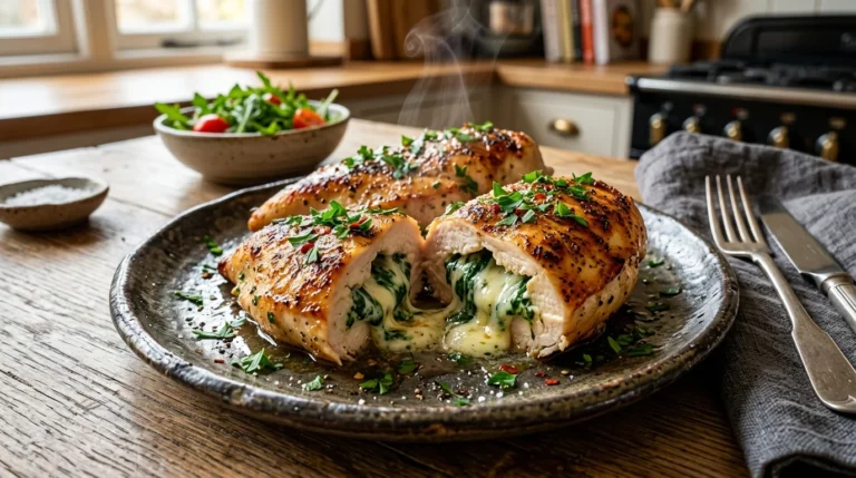 Low Carb Stuffed Chicken Breast (Spinach & Cheese)