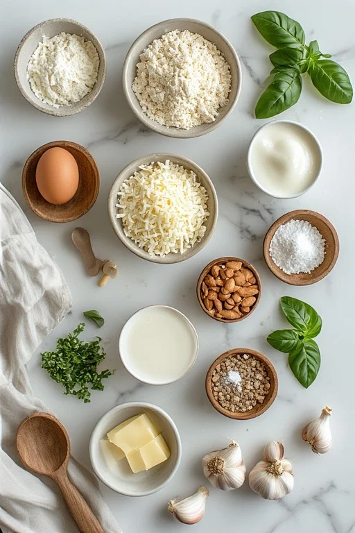 Parmesan & Basil Keto Bread Recipe ingredients - Copy