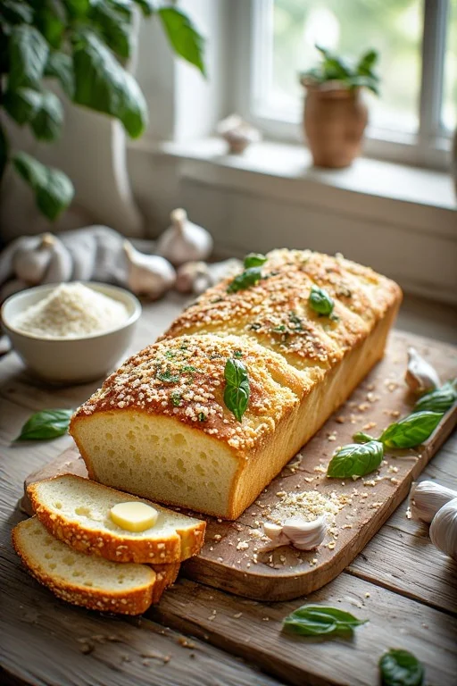 Parmesan & Basil Keto Bread Recipe