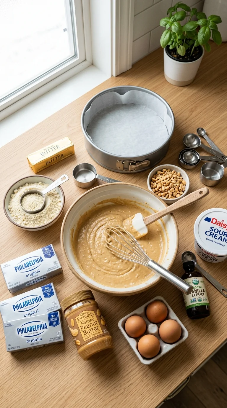Peanut Butter Keto Cheesecake Recipe cooking