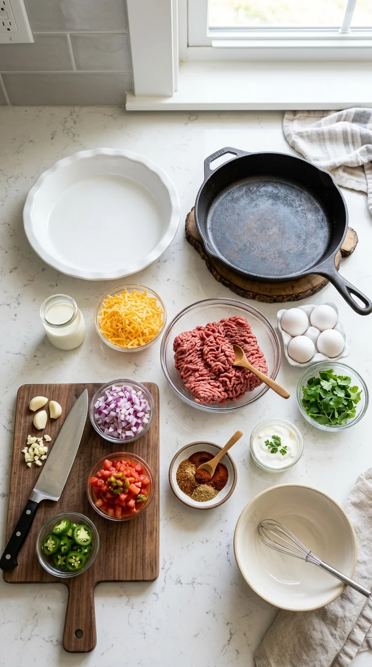 Perfect Crustless Taco Pie (Keto Taco Pie) cooking 1