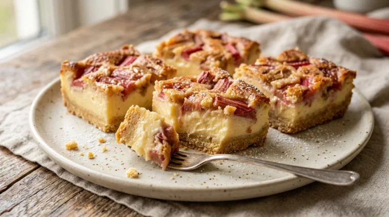 Rhubarb Custard Bars Recipe