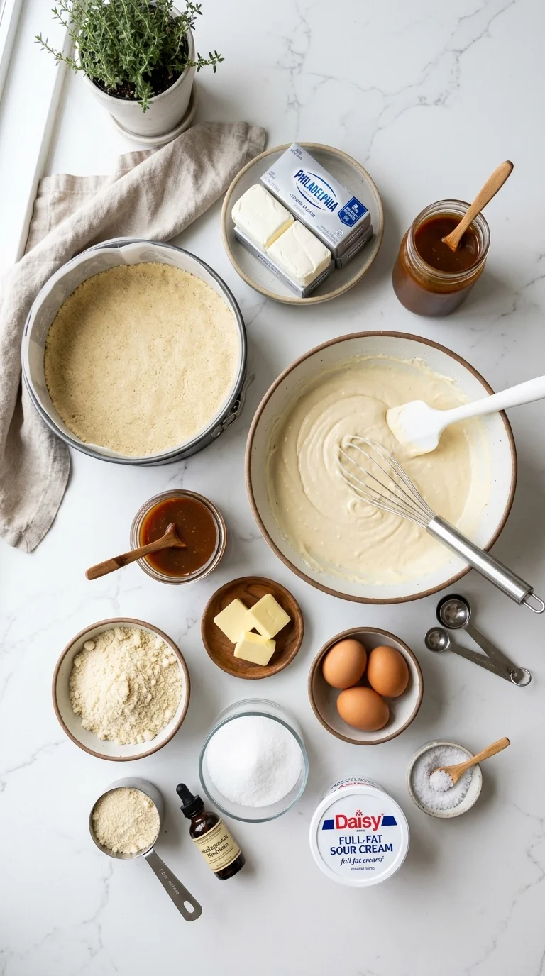 Salted Caramel Keto Cheesecake Recipe cooking