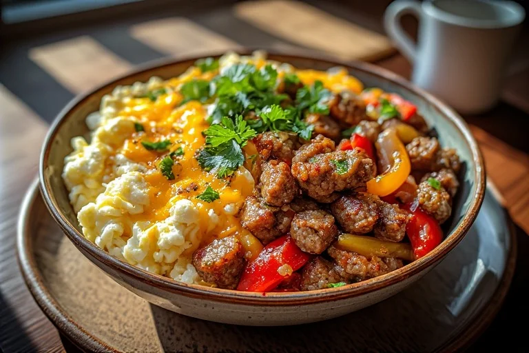 Sausage & Egg Keto Breakfast Bowls Recipe