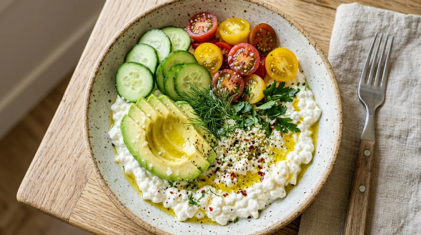 Savory Herb Keto Cottage Cheese Bowl