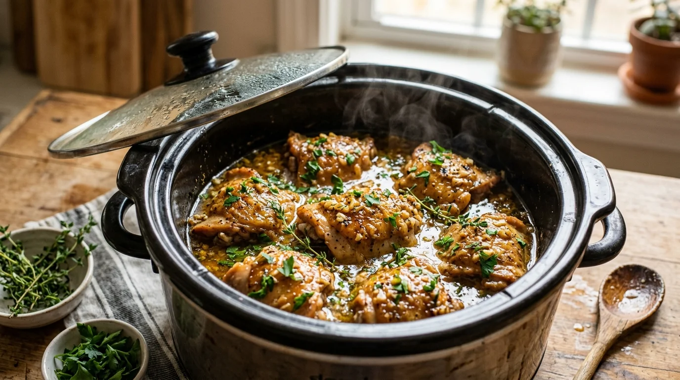Slow Cooker Garlic Butter Chicken Recipe 1