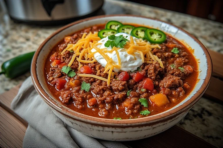 Slow Cooker Keto Beef Chili Recipe