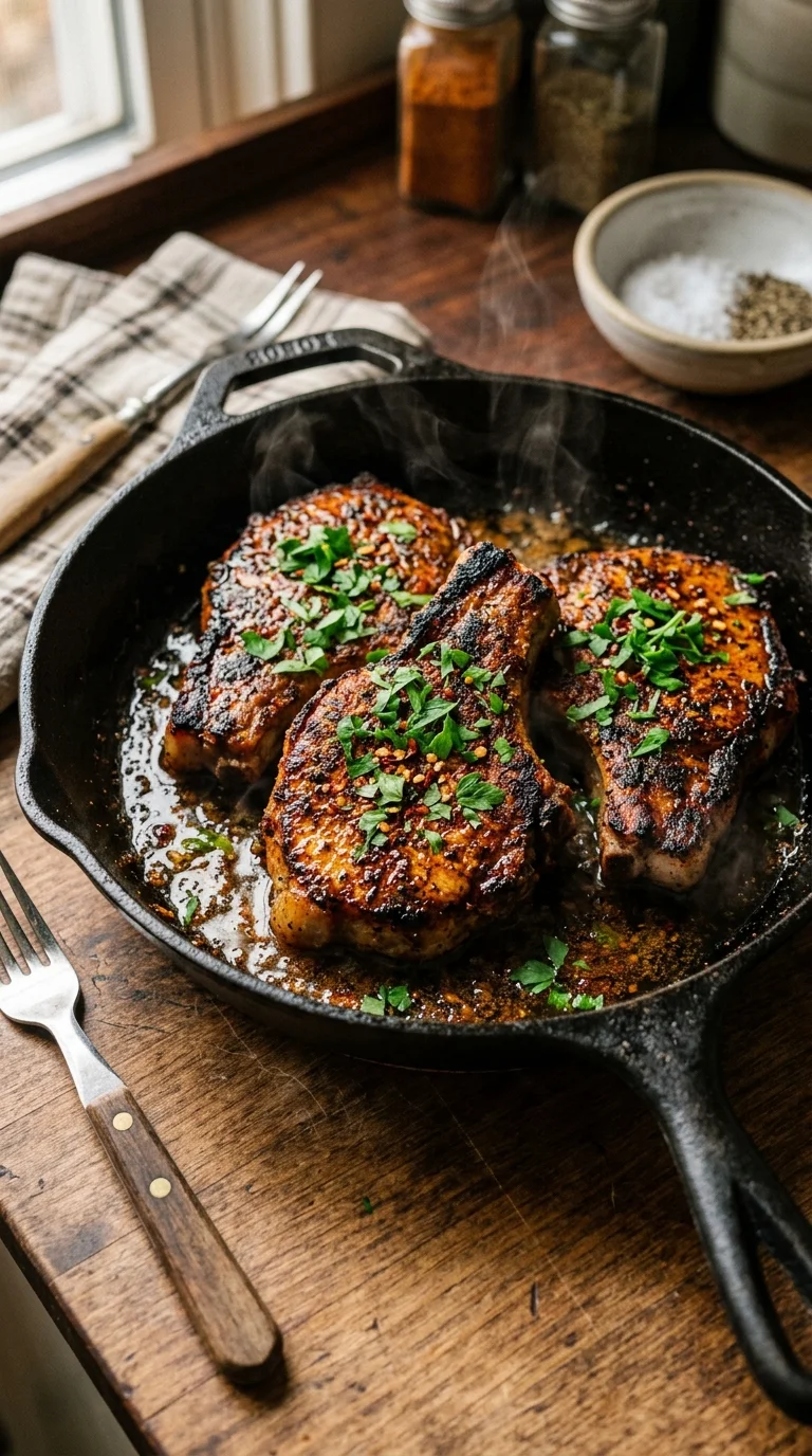 Spicy Cajun Keto Pork Chops Recipe looks