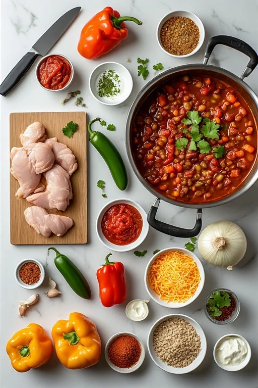 Spicy Chicken Keto Chili Recipe cooking
