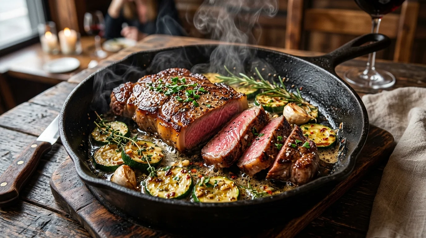 Garlic Butter Steak with Zucchini