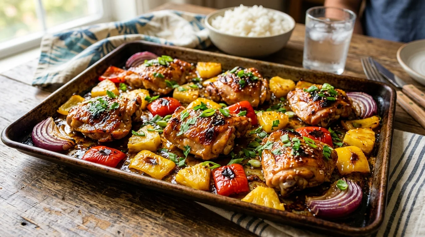 Hawaiian Chicken Sheet Pan