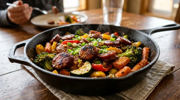 Honey Garlic Kielbasa and Veggies 1