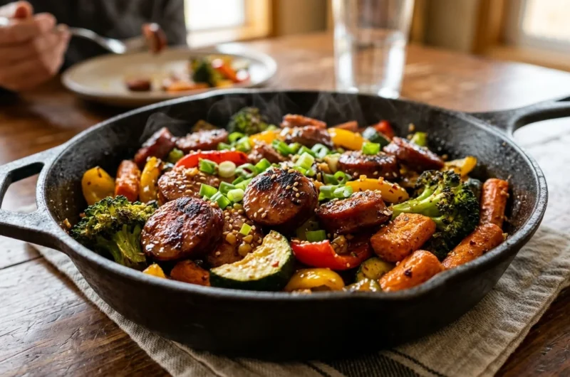 Honey Garlic Kielbasa and Veggies 1