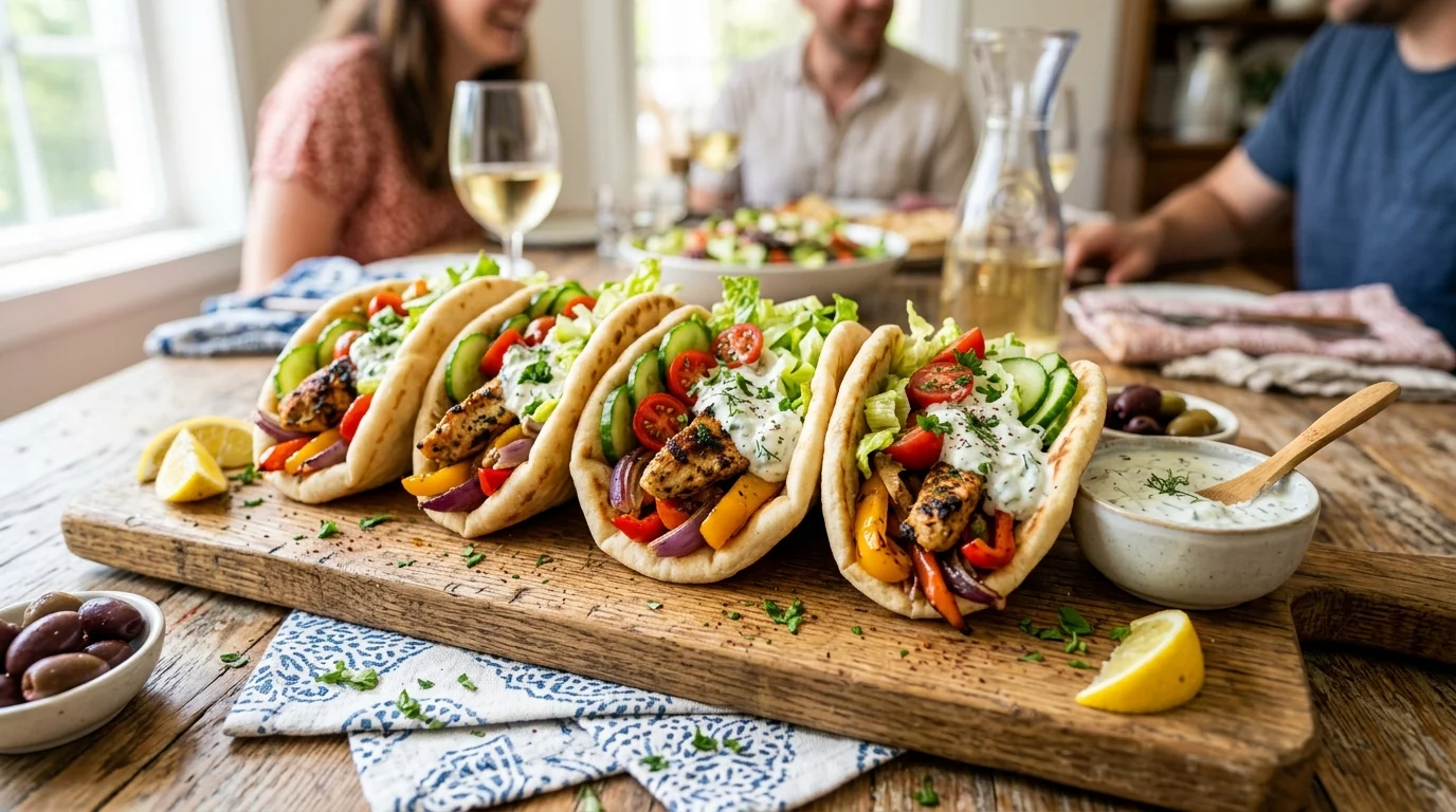 Sheet Pan Chicken Pitas