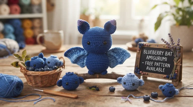 Blueberry Bat Amigurumi Free Crochet Pattern