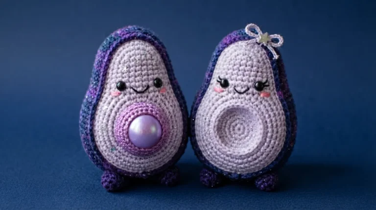 Cosmic Galaxy Avocado Amigurumi Free Crochet Pattern