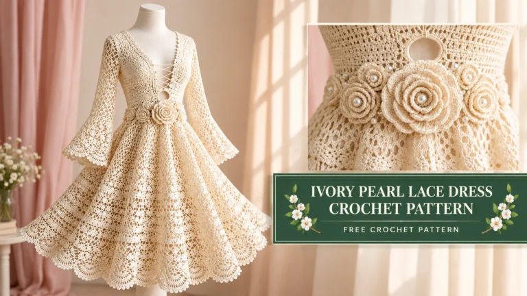 Ivory Pearl Lace Dress Crochet Pattern